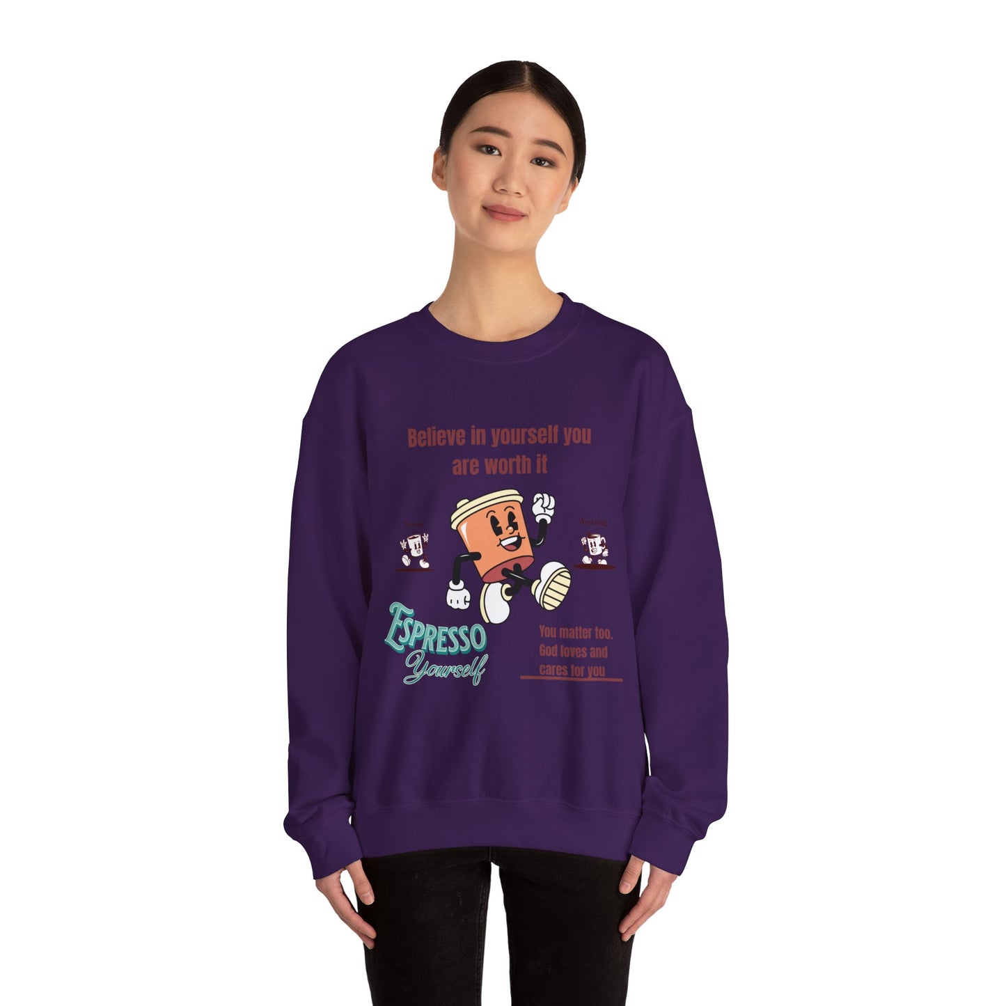 Copy of Copy of Sip and Style Crewneck Sweatshirt, Gift for Coffee Lovers, Inspirational Apparel, Cozy Sweatshirt, Positive Affirmations