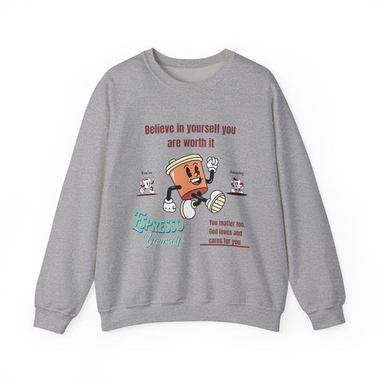 Copy of Sip and Style Crewneck Sweatshirt, Gift for Coffee Lovers, Inspirational Apparel, Cozy Sweatshirt, Positive Affirmations