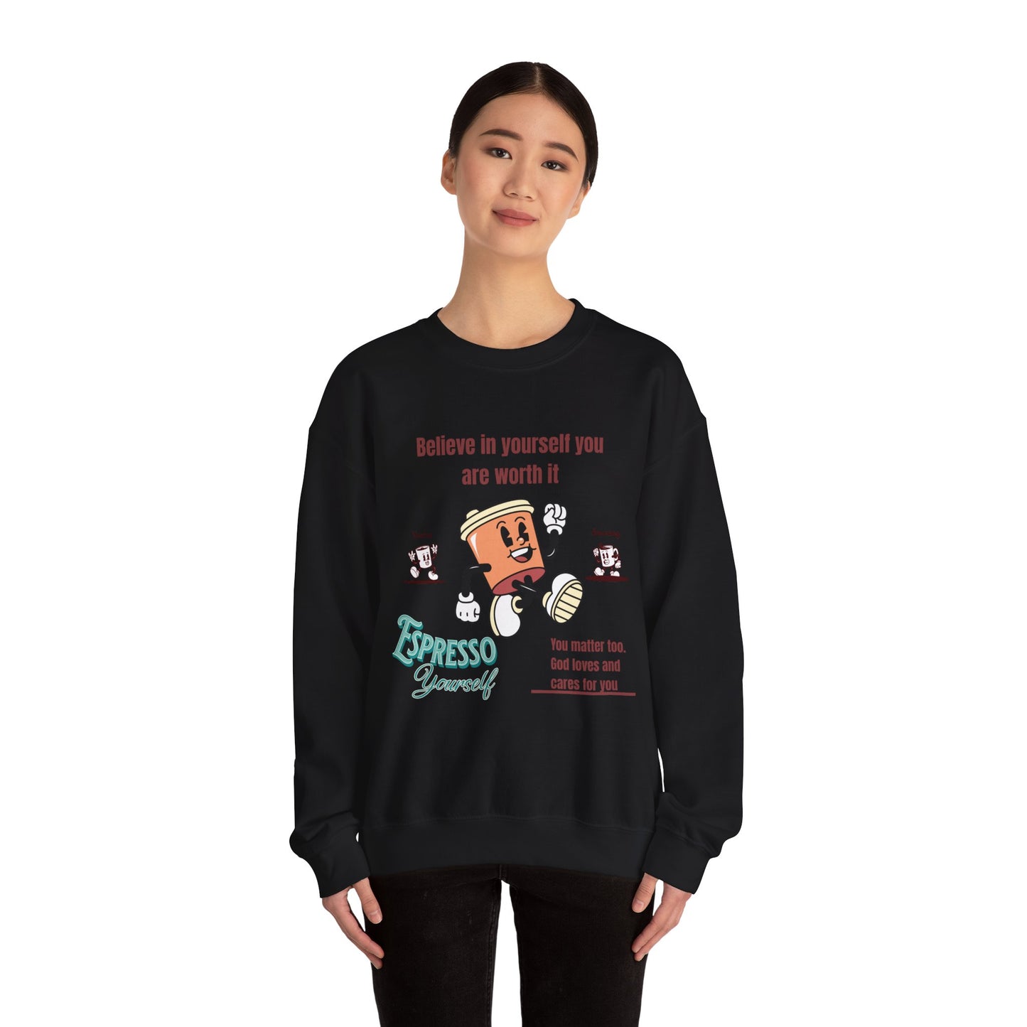 Copy of Sip and Style Crewneck Sweatshirt, Gift for Coffee Lovers, Inspirational Apparel, Cozy Sweatshirt, Positive Affirmations
