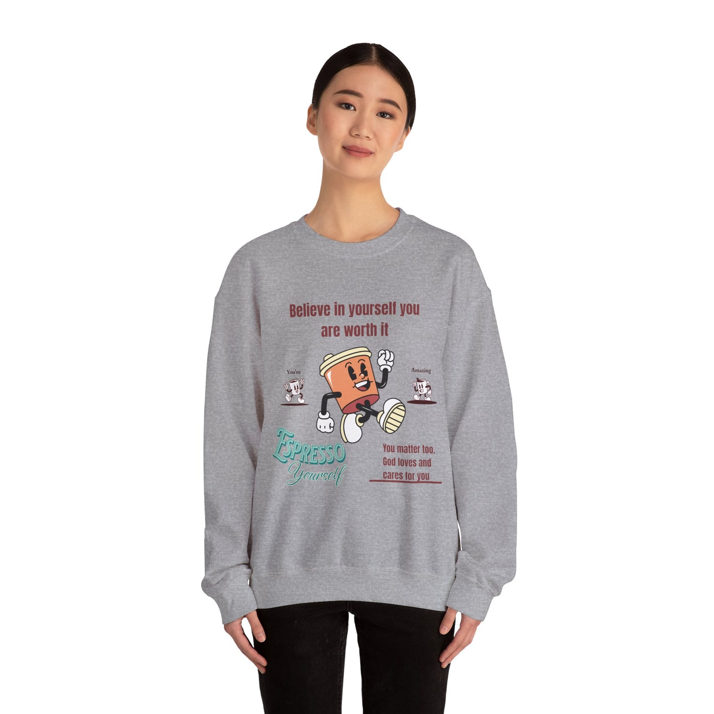 Copy of Sip and Style Crewneck Sweatshirt, Gift for Coffee Lovers, Inspirational Apparel, Cozy Sweatshirt, Positive Affirmations