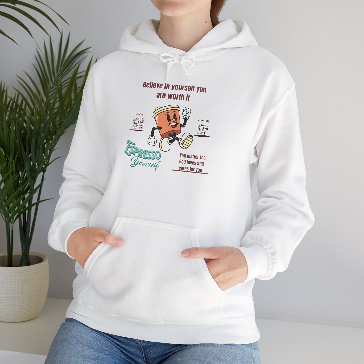 Sip and Style Hoodie, Unisex Sweatshirt for Comfort, Gift for Friends, Self-Care, Warm Layer for All Seasons