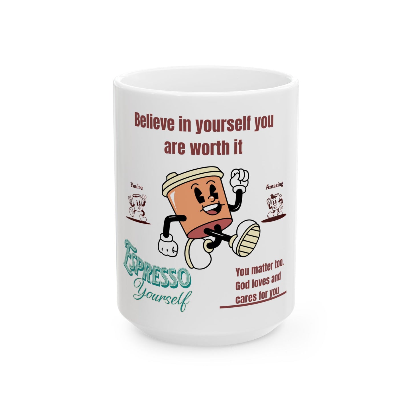 Motivational Ceramic Mug | Funny Coffee Cup | Inspirational Gift for Friends | Perfect for Birthdays, Encouragement, or Office